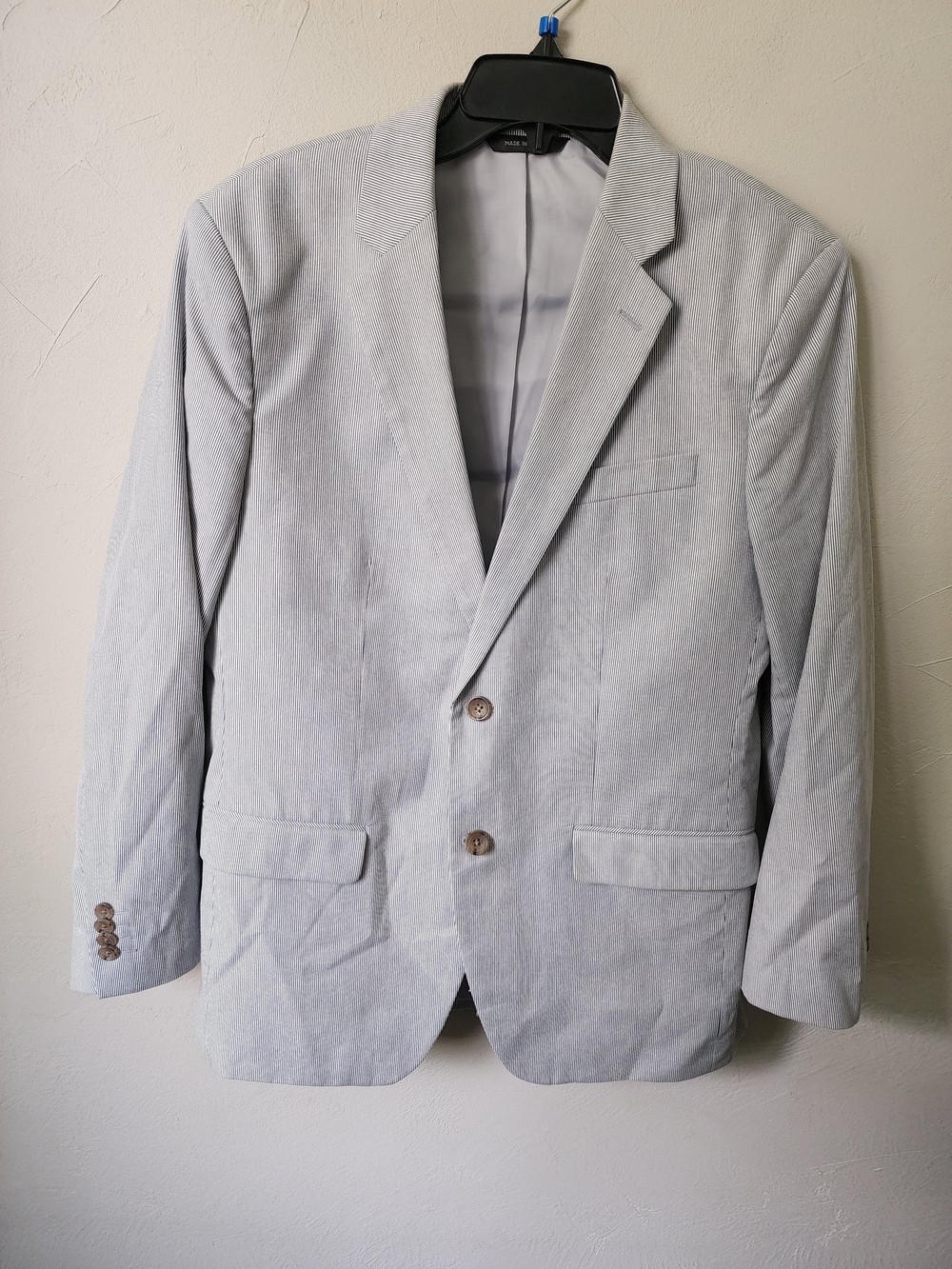 Banana Republic Light Gray Men's Blazer - Two-Button Sport Coat
